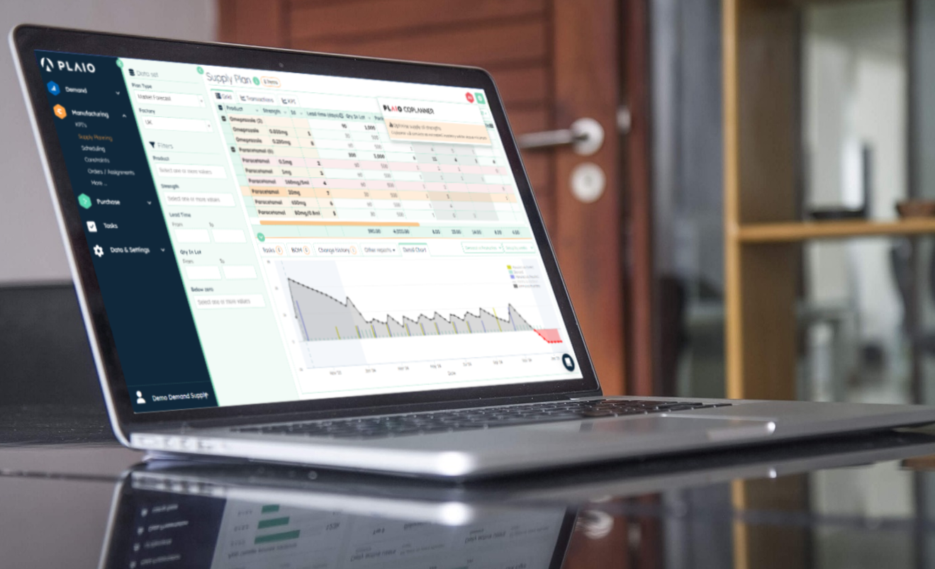 PLAIO Coplanner uses AI to optimize and visualize estimated inventory data