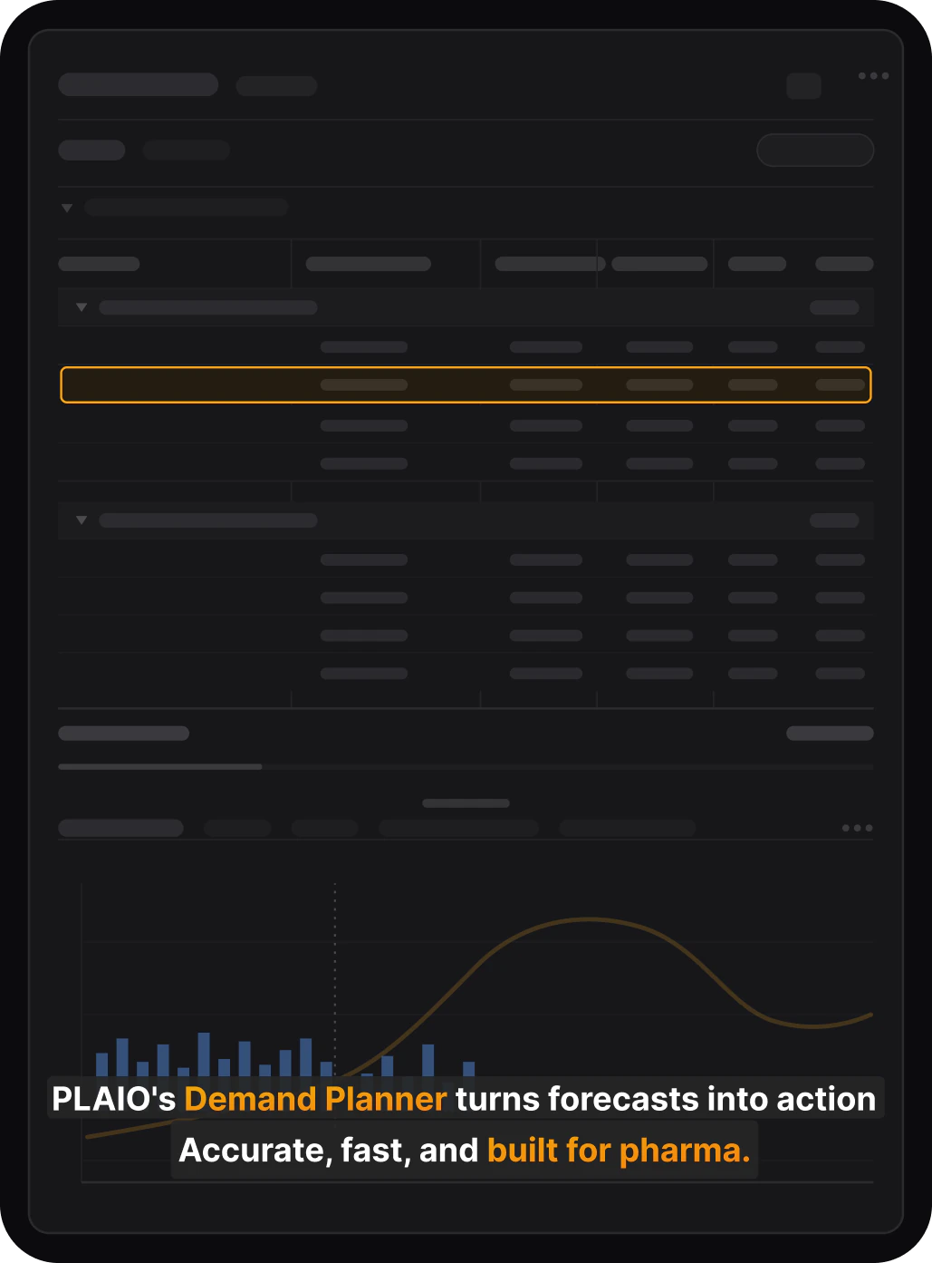 PLAIO's Demand Planner turns forecasts into action — accurate, fast, and built for pharma