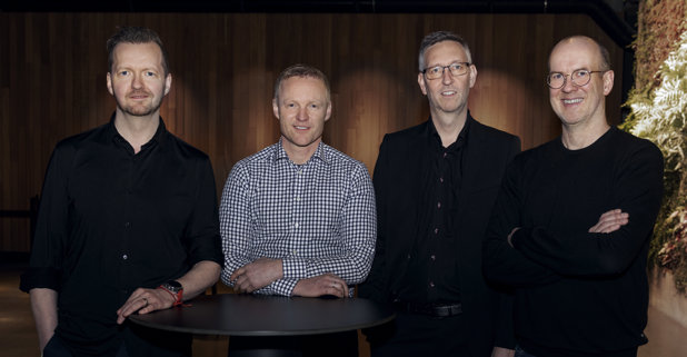 The founders of PLAIO, from left: Johann Gudbjargarson, Dr. Hlynur Stefansson, Arni Hrannar Haraldsson & Dr. Eyjólfur Ingi Ásgeirsson.